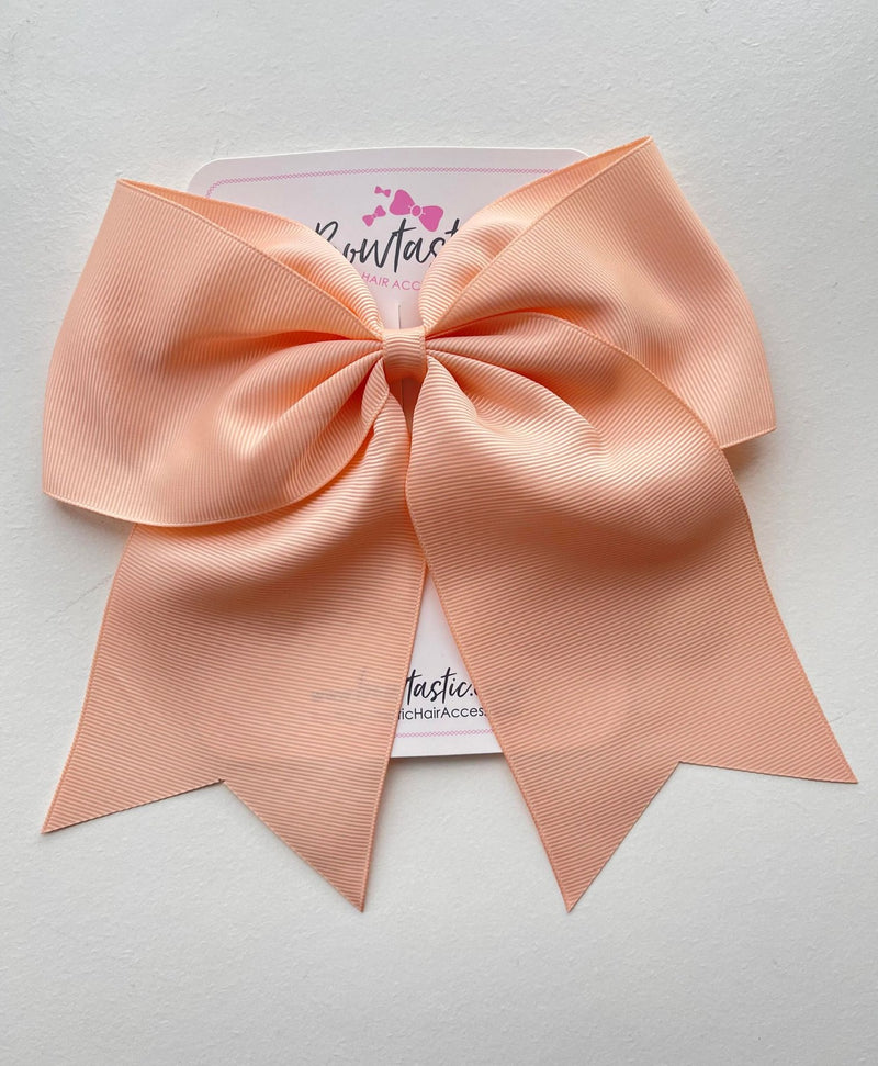 7 Inch Cheer Bow - Petal Peach