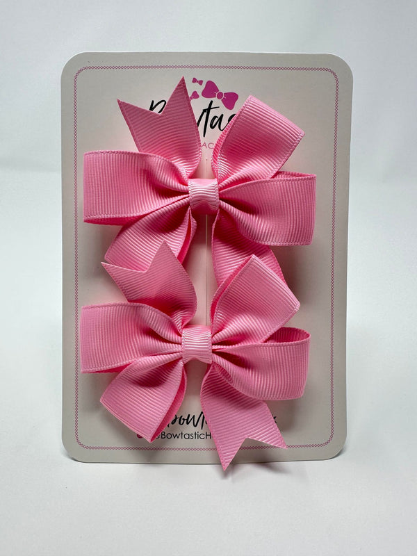 3 Inch Pinwheel Bow - Rose Pink - 2 Pack