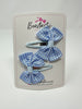 2.5 Inch Butterfly Snap Clips - Light Blue Gingham - 2 Pack