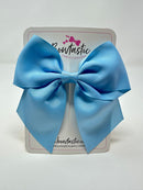 5 Inch Cheer Bow - Blue Topaz