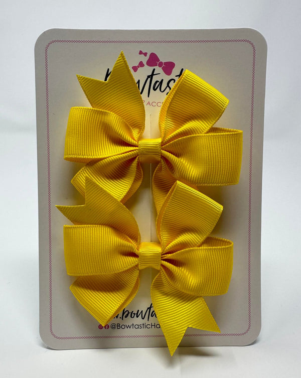 3 Inch Pinwheel Bow - Daffodil - 2 Pack