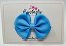 3 Inch Flat Bow - Blue Mist