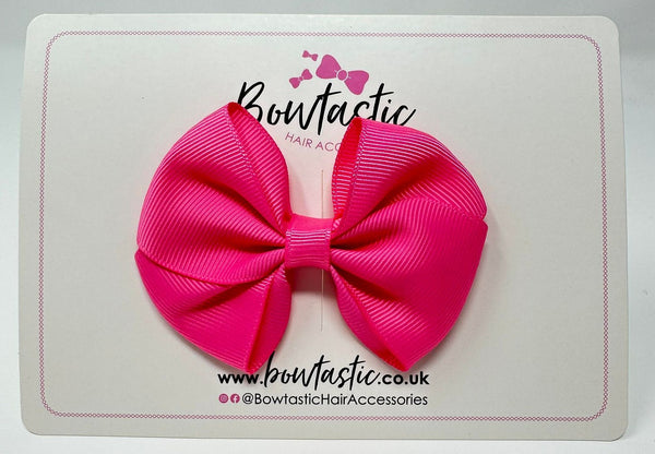 3 Inch Flat Bow - Hot Pink