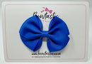 3 Inch Flat Bow Thin Elastic - Royal Blue