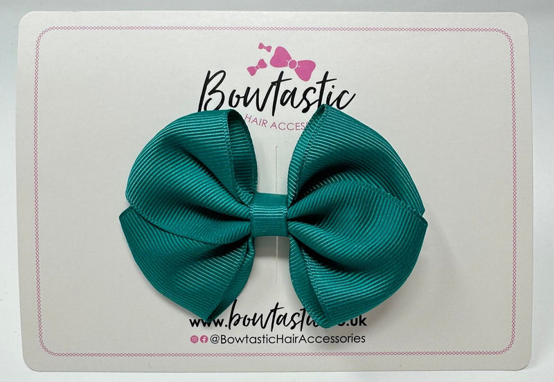 3 Inch Flat Bow - Jade Green