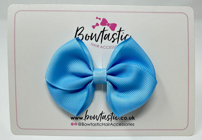 3 Inch Flat Bow - Blue Topaz