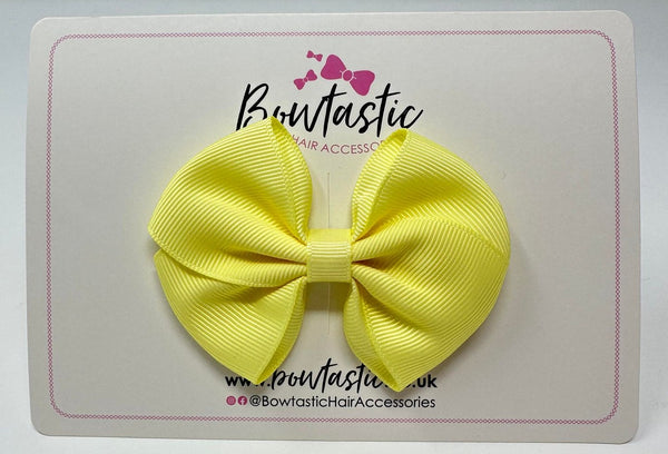 3 Inch Flat Bow - Baby Maize