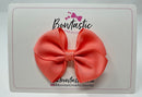 3 Inch Flat Bow - Light Coral