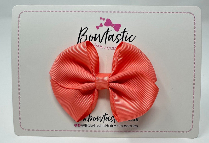 3 Inch Flat Bow - Light Coral