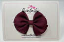 3 Inch Flat Bow - Burgundy