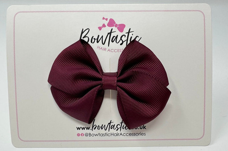 3 Inch Flat Bow - Burgundy