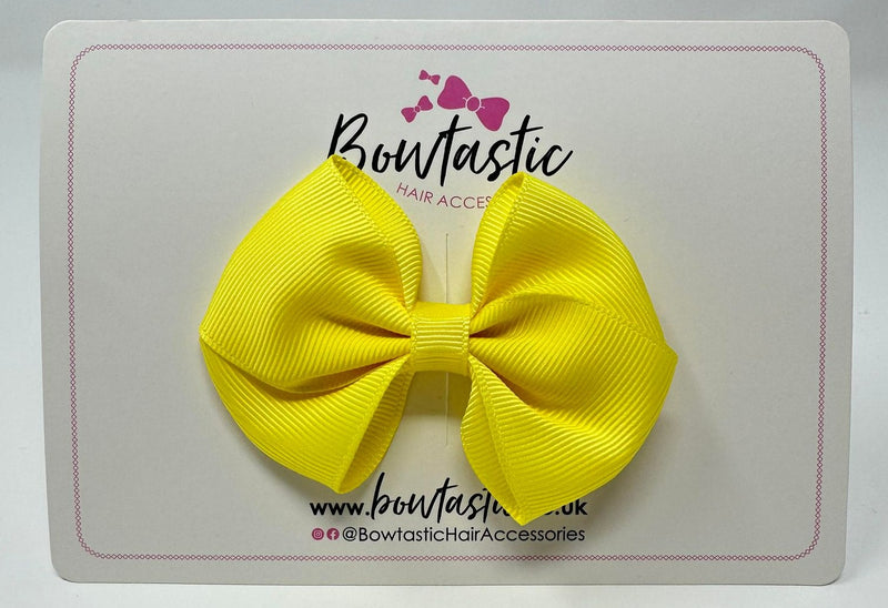 3 Inch Flat Bow - Lemon