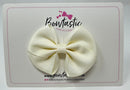 3 Inch Flat Bow - Antique White