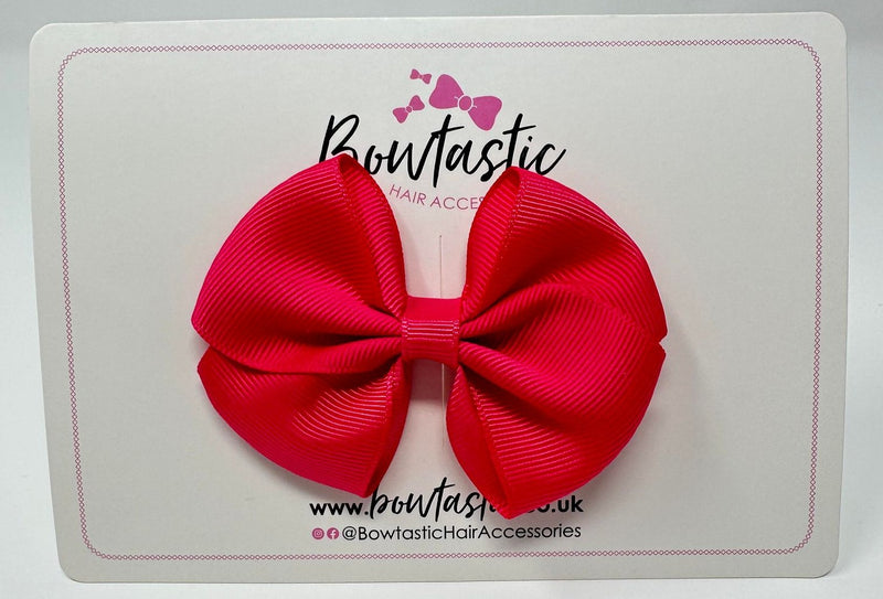 3 Inch Flat Bow - Camellia Rose