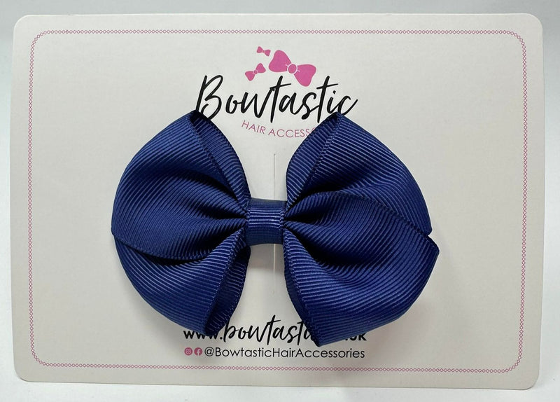 3 Inch Flat Bow - Ink Blue