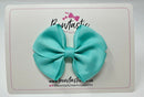 3 Inch Flat Bow - Aqua
