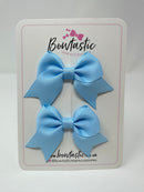 2.5 Inch Tail Bows - Blue Topaz - 2 Pack