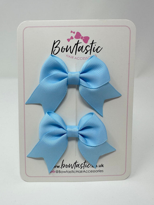 2.5 Inch Tail Bows - Blue Topaz - 2 Pack