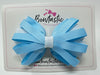 4 Inch Loop Bow - Blue Topaz & White
