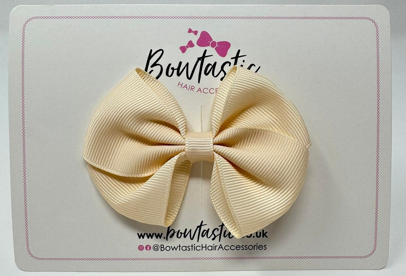 3 Inch Flat Bow - Cream