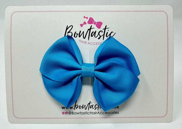 3 Inch Flat Bow - Turquoise