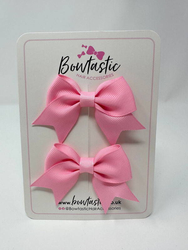 2.5 Inch Tail Bows - Rose Pink - 2 Pack