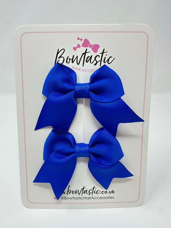 2.5 Inch Tail Bows - Electric Blue - 2 Pack