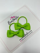 1.75 Inch Bow Thin Elastic - Apple Green - 2 Pack