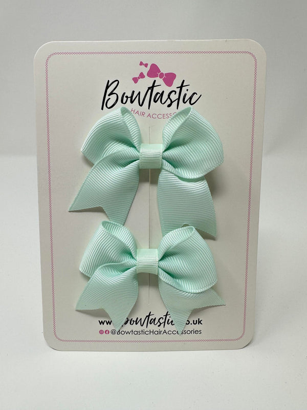 2.5 Inch Tail Bows - Ice Mint - 2 Pack