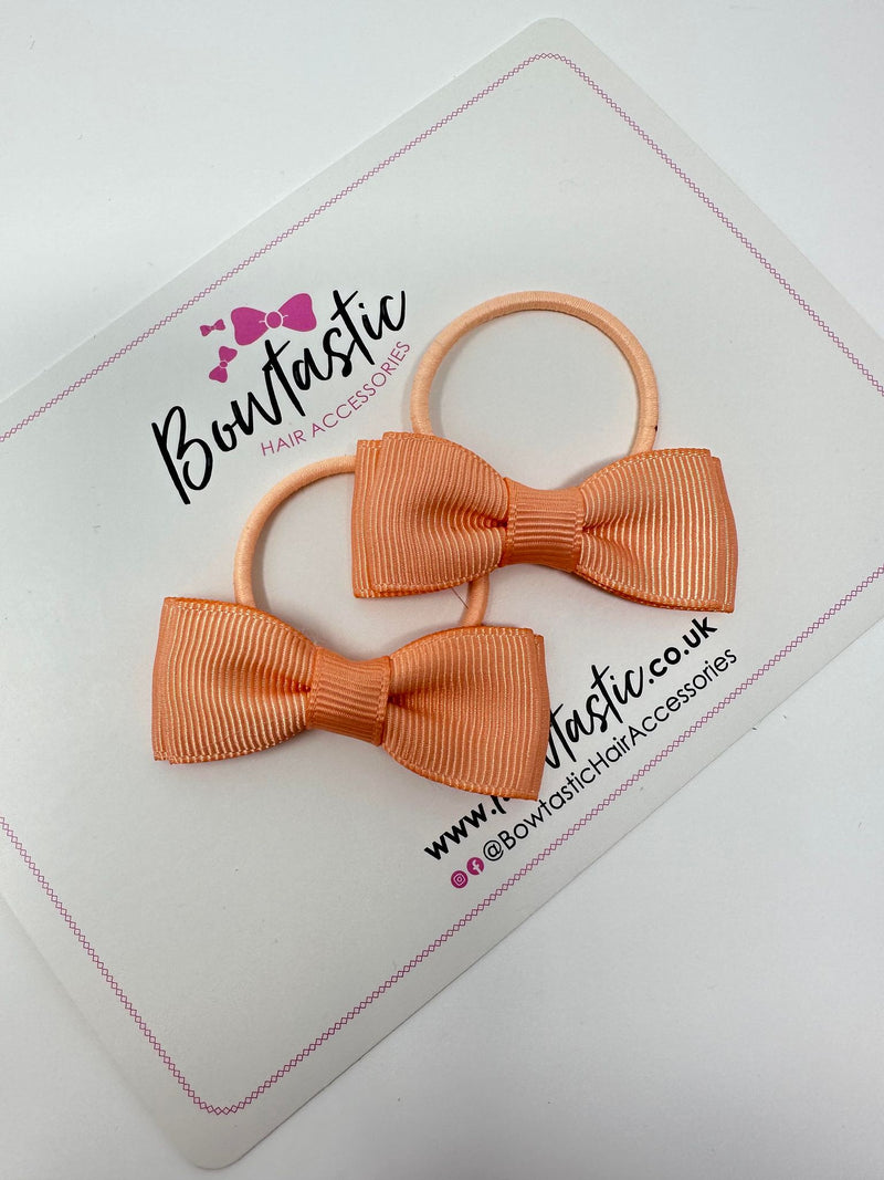 1.75 Inch Bow Thin Elastic - Peach - 2 Pack