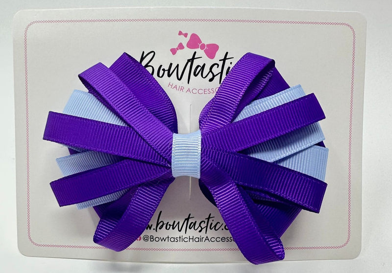 4 Inch Loop Bow - Purple & Bluebell