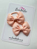 2.5 Inch Butterfly Bow Thin Elastic - Petal Peach - 2 Pack