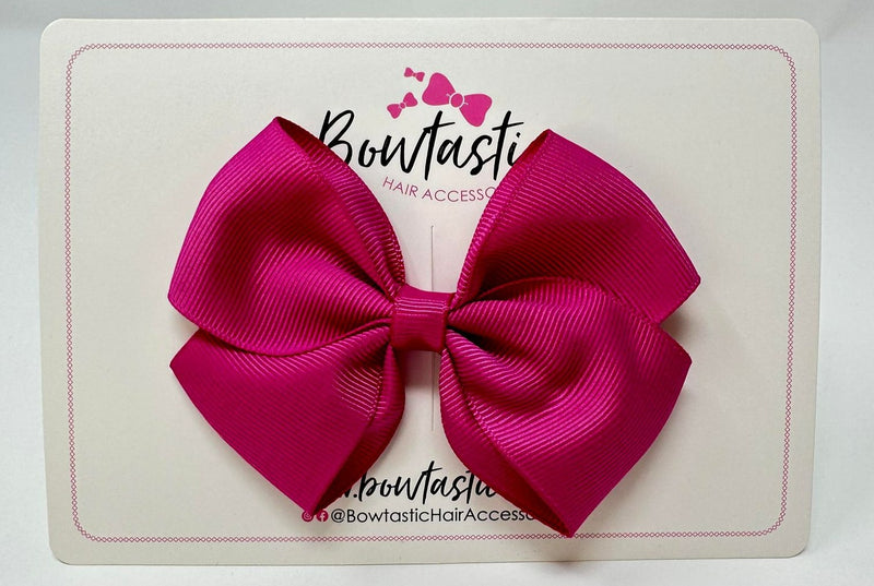 3.5 Inch Flat Bow - Raspberry Rose