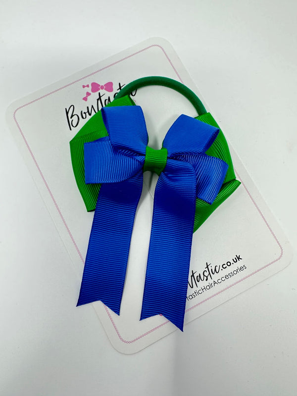 3.5 Inch Tail Bobble - Royal Blue & Emerald Green