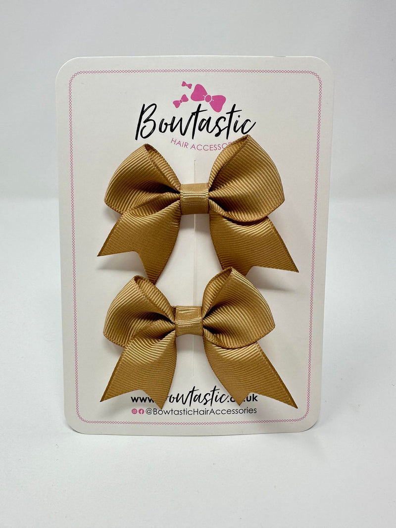 2.5 Inch Tail Bows - Latte - 2 Pack