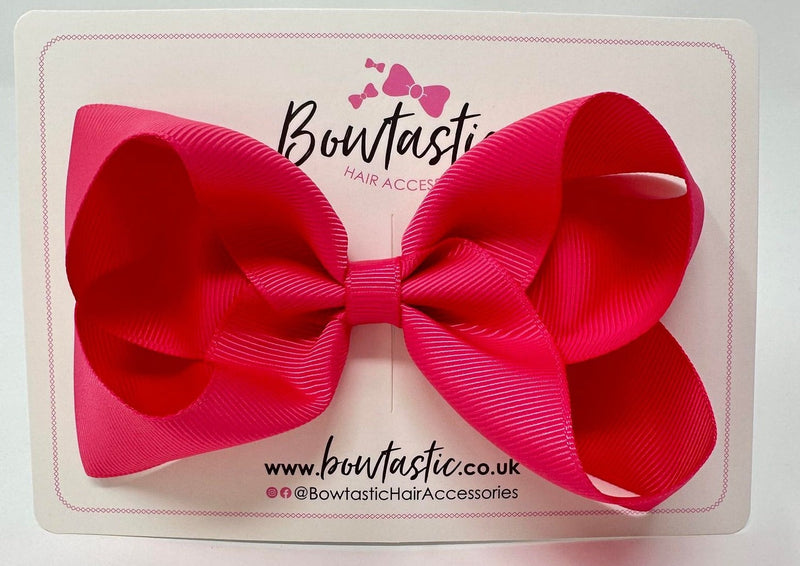 4.5 Inch Bow - Shocking Pink