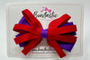 4 Inch Loop Bow - Purple & Red