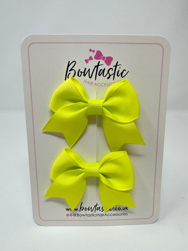 2.5 Inch Tail Bows - Pineapple - 2 Pack