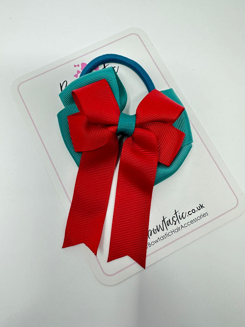 3.5 Inch Tail Bobble - Jade Green & Red