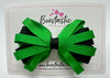 4 Inch Loop Bow - Emerald Green & Black