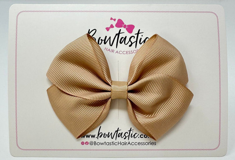 3.5 Inch Flat Bow - Latte