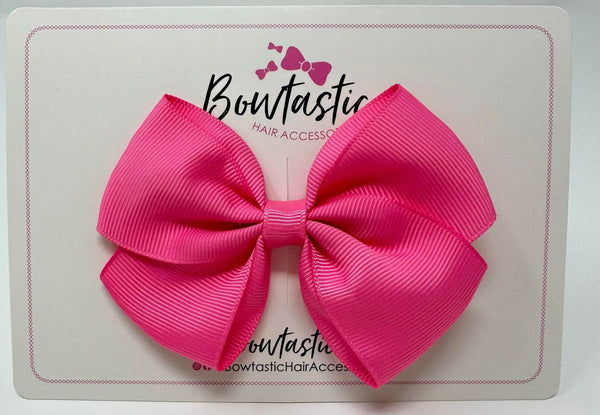 3.5 Inch Flat Bow - Hot Pink