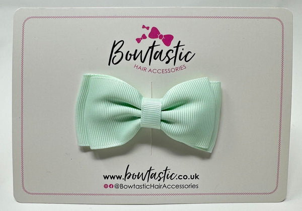 3 Inch Flat Double Bow - Ice Mint