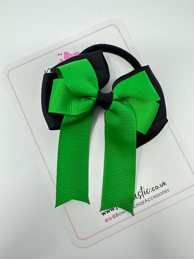 3.5 Inch Tail Bobble - Emerald Green & Black