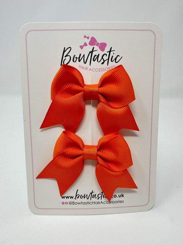 2.5 Inch Tail Bows - Russet Orange - 2 Pack