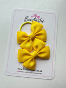 2.5 Inch Butterfly Bow Thin Elastic - Daffodil - 2 Pack