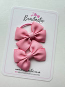 2.5 Inch Butterfly Bow Thin Elastic - Peony - 2 Pack