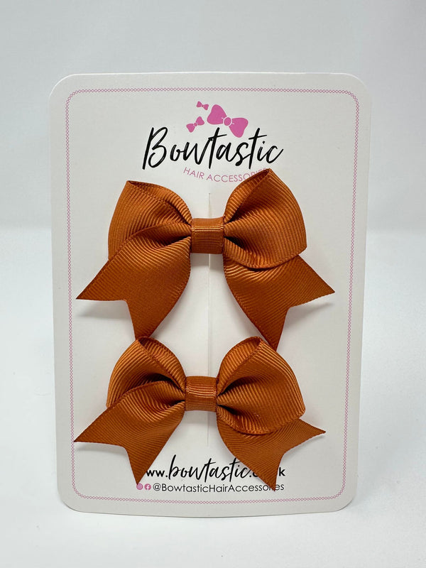 2.5 Inch Tail Bows - Copper - 2 Pack