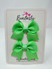 2.5 Inch Tail Bows - Mint Green - 2 Pack