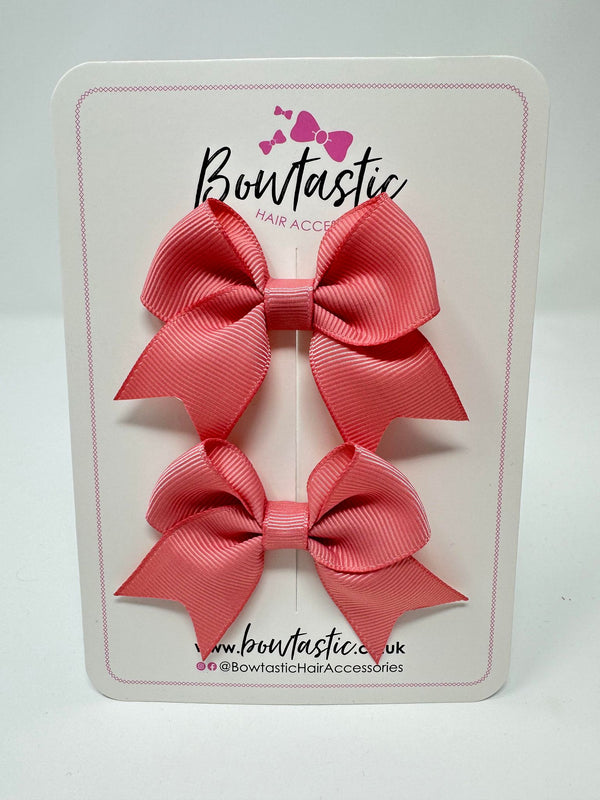 2.5 Inch Tail Bows - Dusty Rose - 2 Pack